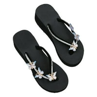 Фенинг джапанки за жени плоски сандали ежедневни летни плажни сандали отворени пръсти каишка приплъзване на пързалки Сандал