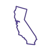Калифорнийски контур с стикер Decal Die Cut - самозалепващо винил - устойчив на атмосферни влияния - направен в САЩ - много цветове и размери - CA Soca Lnorcal