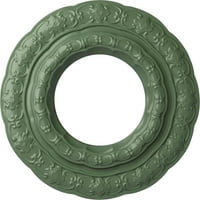 Ekena Millwork 3 8 OD 7 ID 1 P LISBON таван медальон, ръчно рисуван атинско зелено