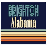 Брайтън Алабама Винилов стикер Стикер ретро дизайн