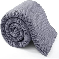 Трикотажно претеглено одеяло, Домашно Гé охлаждащо одеяло за стресирани или горещи Траверси, ръчно изработено Буци плетено тежко одеяло за възрастни, използвано на легло с Кралски Размер