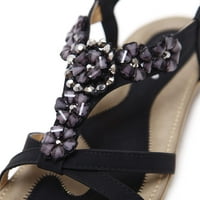 Дамски сандали плоски летни мода Бохемия елегантни плоски обувки Ежедневни удобни сладки дамски сандали