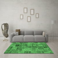 Ahgly Company Indoor Square Patchwork Emerald Green Prisonal Area Rugs, 8 'квадрат