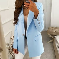 Какина е ежедневни дамски якета и палта клирънс дамски дълъг ръкав с единично гърди плътно изключване на якото