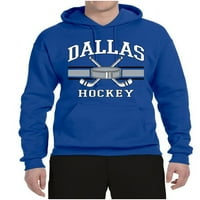 Wild Bobby City of Dallas Hockey Fantasy Fan Sports Unise Hoodie Sweatshirt, Royal, 3x-голям