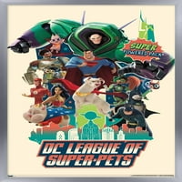 League of Super -Pets - Партньорски плакат за стена, 14.725 22.375 FRAMED