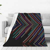 Многоцветни линии модел хвърлят одеяло, супер меки Анти-пилинг фланел легло одеяла, 40 х30