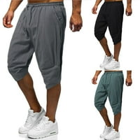 Мъжки памучни бельо харем панталони ежедневни фитнес фитнес йога спортни торбички къси панталони