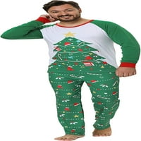 Myfav съвпадащ семеен коледна пижама комплект, Xmas Holiday PJ за жени мъже деца, писмо отпечатани шезлонги за сън