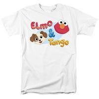 Тениска за възрастни от сусам улица Furry Friends Forever Elmo & Tango Unise
