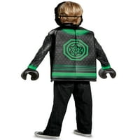 Маскиране костюми момче класически Лего® Нинджаго филм зелен нинджа Лойд костюм среден 7-8