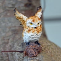 Mini Owl Малък орнамент занаят Moss Micro Landscape Diy Design Bonsai Decoration