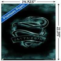 Хари Потър - Плакат за магическа стена на Slytherin Crest с pushpins, 14.725 22.375