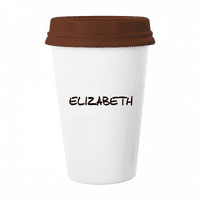Специален почерк английско име Елизабет чаша кафе за пиене Стъкло грънчарство Cerac Cup капак