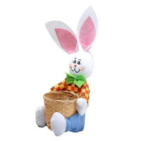 Yesbay анимационен заек дизайн Съхранение бамбук кошница бонбони яйца организатор Великденски декор