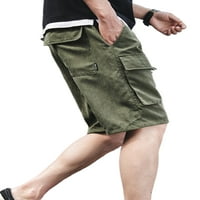 Мъжки товари от предния път, които са къси ежедневни еластични панталони летни къси шорти на Бермудите с джобове с джобове