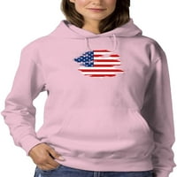 Американски флаг гръндж стил качулка жени-изображение от Шатерсток, Женски голям