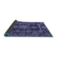 Ahgly Company Indoor Rectangle Oriental Blue Traditional Area Rugs, 4 '6'
