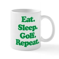Cafepress - Яжте сън голф - унция керамична чаша - чаша за новост кафе чай