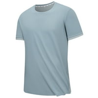Ризи за мъже модни компресионни ризи за мъже Мъжки пачуърк цвят цвят с къс ръкав тениска лапе