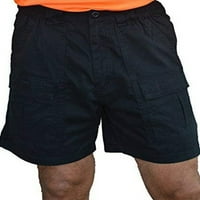 Haite Men Beach Shorts бутон Лято къси панталони товарни дъна Празнични плажни дрехи на открито еластична талия мини панталони черно 2xl