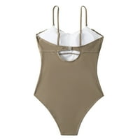 Жени бански костюми за контрол на плажове за жени в дрехи бикинис без презрамки плаж сиво s