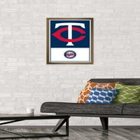 Минесота Туинс-Плакат С Лого, 14.725 22.375 В Рамка