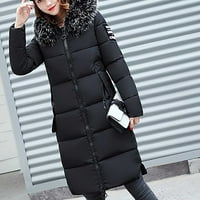 Стилно яке за жени модни есен и зима тънък сгъстяващ топло памучно яке със средна дължина