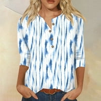 Стилни ризи ръкав за жени ХХЕН сладък и стилен графичен тениски блузи с плюс размер основен бутон върхове Пуловер