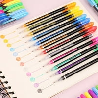 Комплект за гел писалка, блясък неонов маркер писалка за оцветяване на възрастни, писане, рисуване, скициране, детски души, размери на върха - асортирани цветове