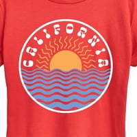 Незабавно съобщение-калифорнийски слънчеви вълни-дамска тениска с къс ръкав